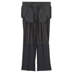 SizeMAX】アジャスター付き 洗える ストレッチ 2パンツスーツ 紺無地