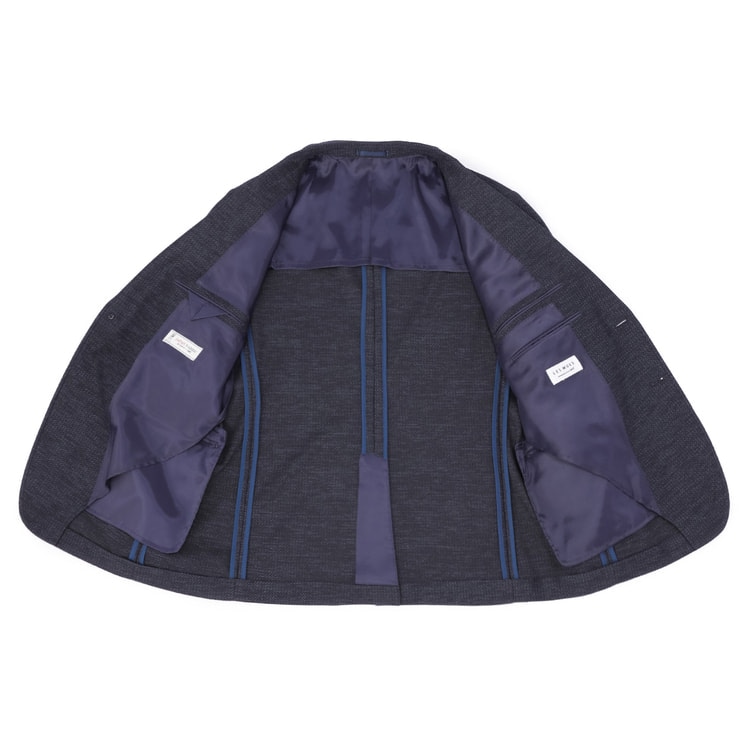 特価】【SizeMAX】尾州ウールブレンドニットジャケット LES MUES【AOKI