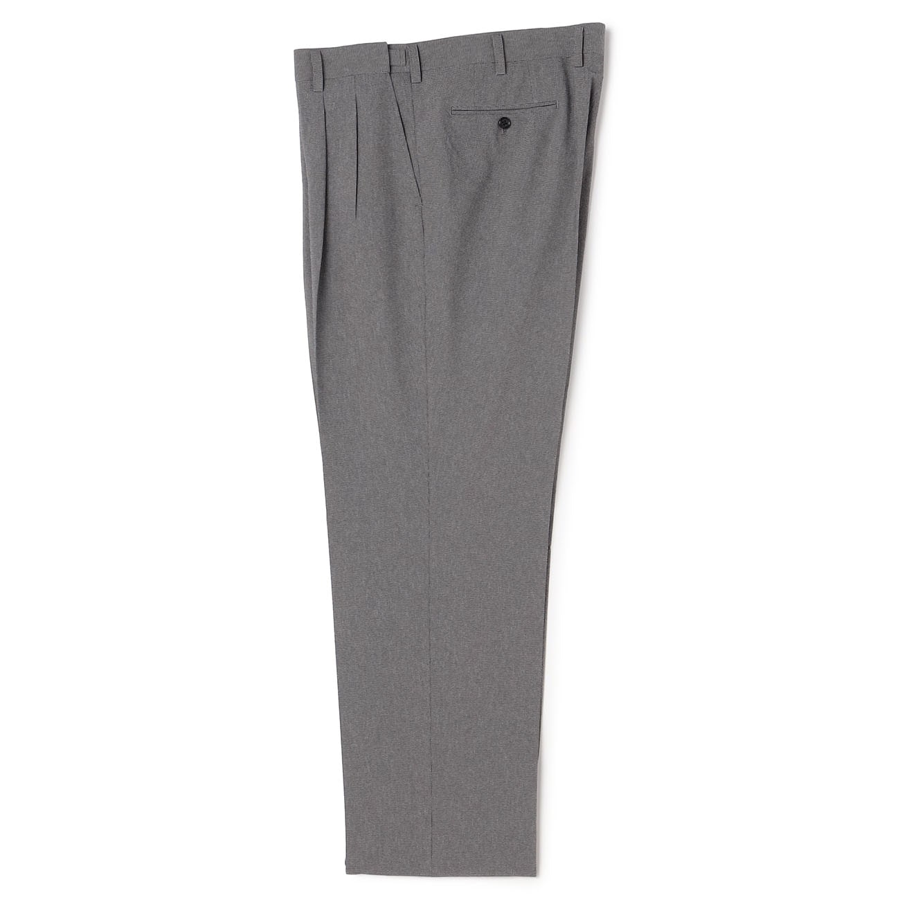 【SizeMAX】アジャスター付き 洗える ストレッチ ツータックパンツ 千鳥格子 LES MUES