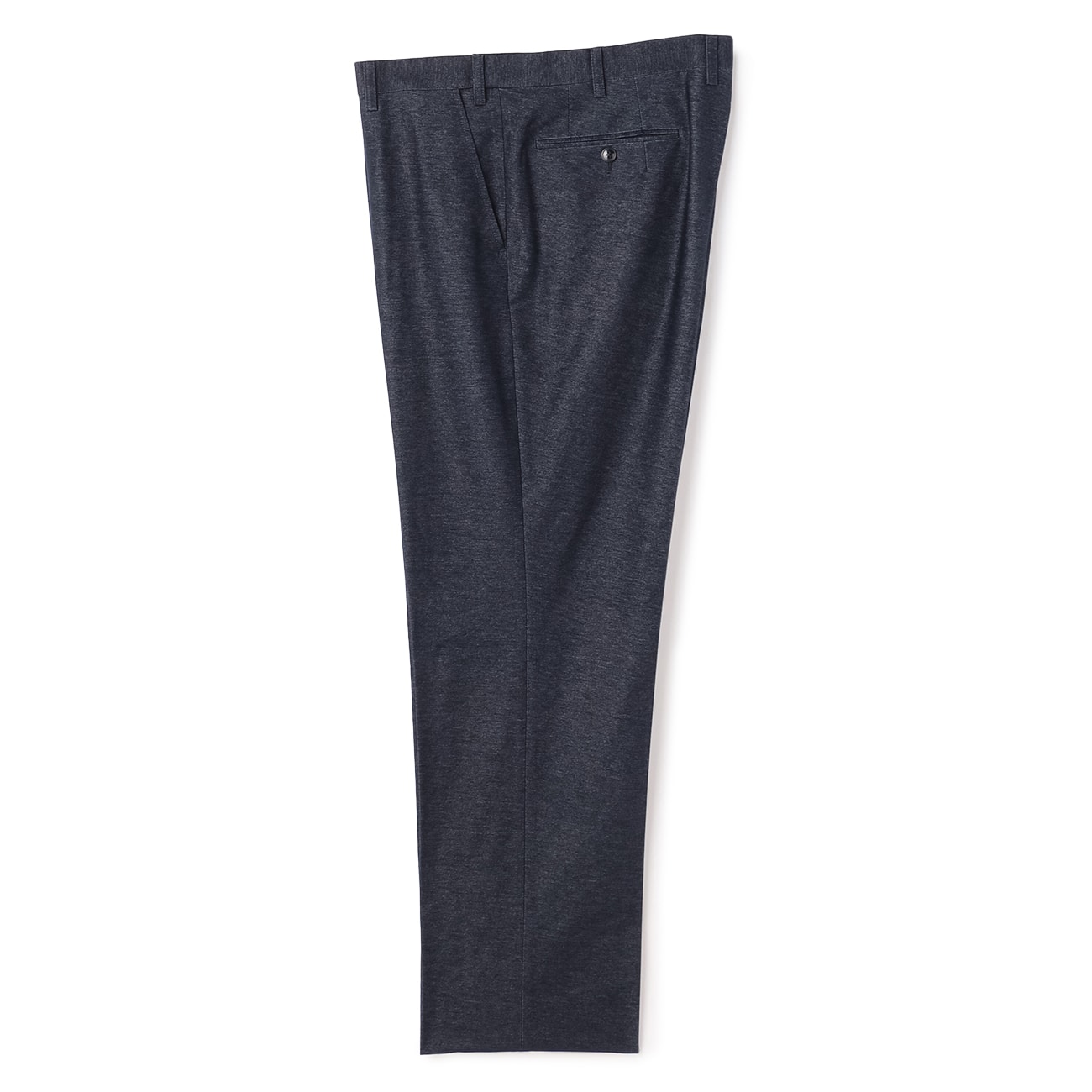 【SizeMAX】洗える スーパーストレッチ デニムニット ノータックパンツ LES MUES セットアップ着用可