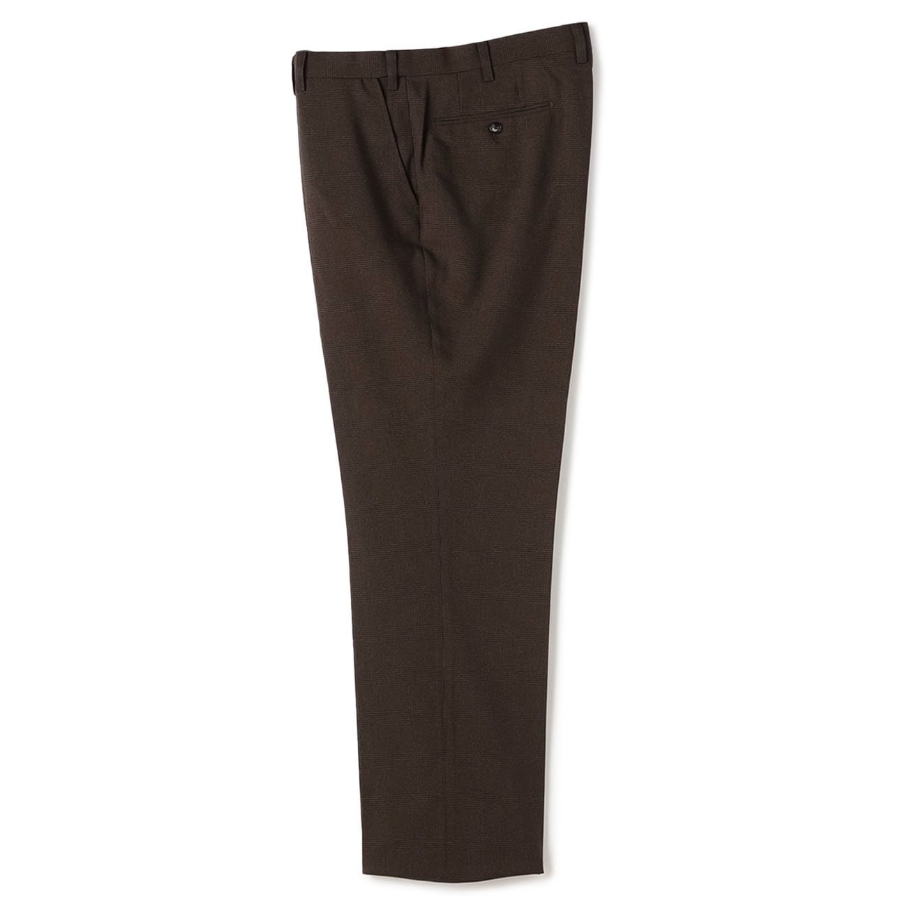 【SizeMAX】ウエストらくらく 洗える ノンアイロン ストレッチ チェック柄ノータックパンツ こげ茶 LES MUES セットアップ着用可 【SizeMAX】ウエストらくらく 洗える ノンアイロン ストレッチ チェック柄ノータックパンツ こげ茶 LES MUES セットアップ着用可