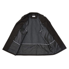 【新品未使用品】AOKI【SizeMAX】 トレンチコート 黒無地 X3L SizeMAX】はっ水 ストレッチ 軽量暖かトレンチコート 黒無地 LES