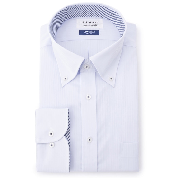 LES MUES NON-IRON WASHABLE 2B スーツ AB7 XL ノンアイロンコットン ドゥエボットーニ ボタンダウンシャツ LES