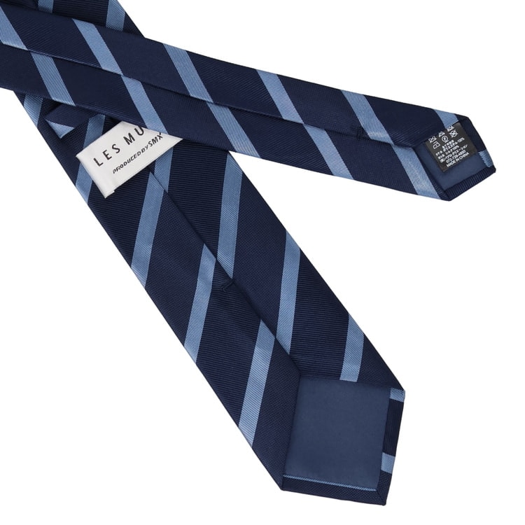 SizeMAX】ロングサイズ 大剣幅8cm ストライプ柄ネクタイ LES MU