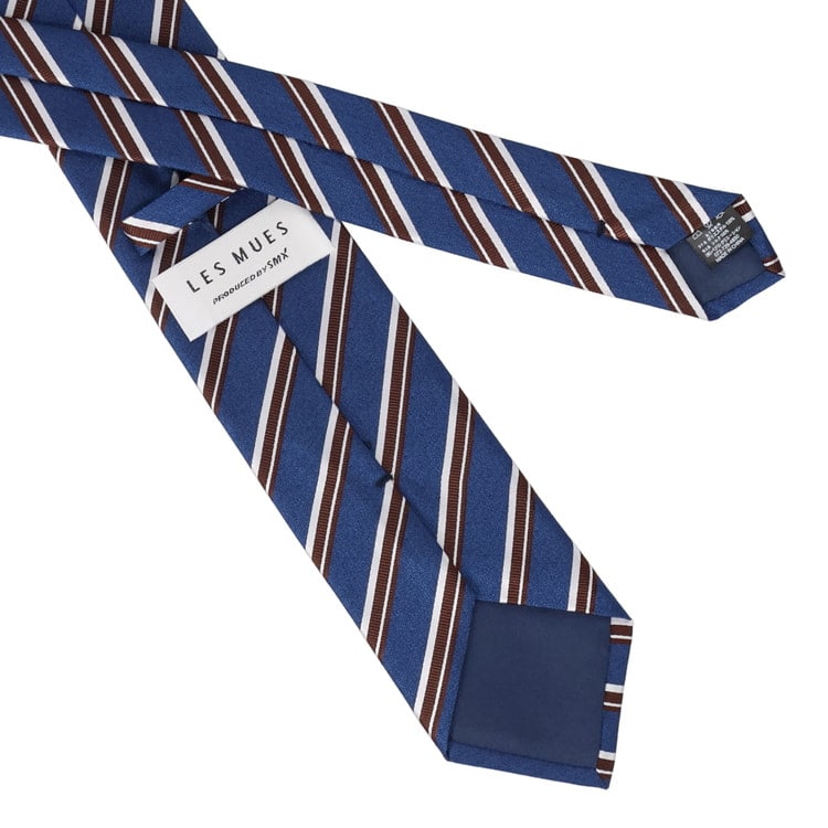 SizeMAX】ロングサイズ 大剣幅8cm ストライプ柄ネクタイ LES MU
