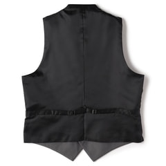SizeMAX】黒×グレー リバーシブルフォーマルベスト LES MUES ス