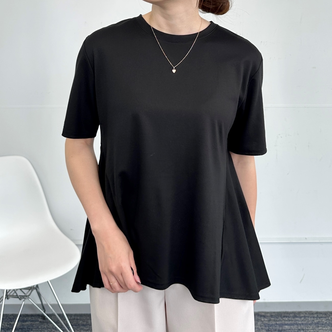 【アウトレット】【WEB限定商品】薄ポンチ後ろフリル ICE-Tシャツ CROSS FUNCTION