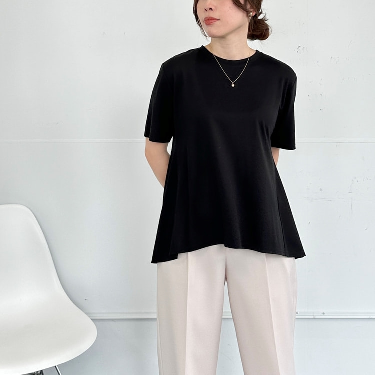 WEB限定商品】薄ポンチ後ろフリル ICE-Tシャツ CROSS FUNCTI【AOKI