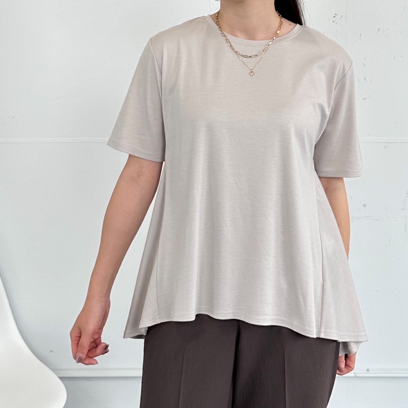 【WEB限定商品】薄ポンチ後ろフリル ICE-Tシャツ CROSS FUNCTION