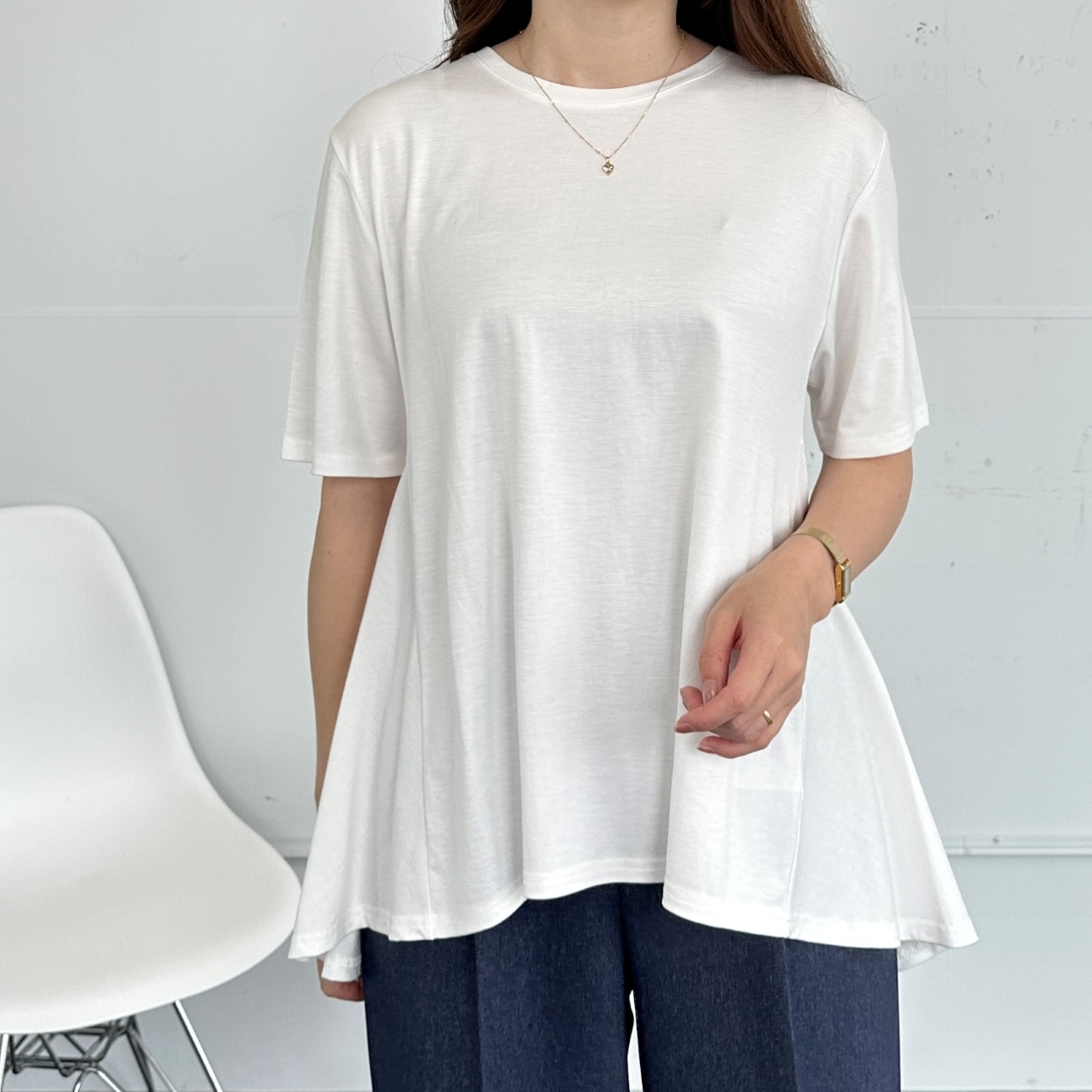 【WEB限定商品】薄ポンチ後ろフリル ICE-Tシャツ CROSS FUNCTION