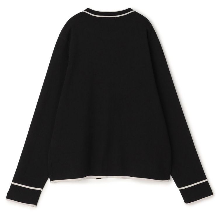 WEB限定商品】配色パイピングニットジャケット CROSS FUNCTION【AOKI