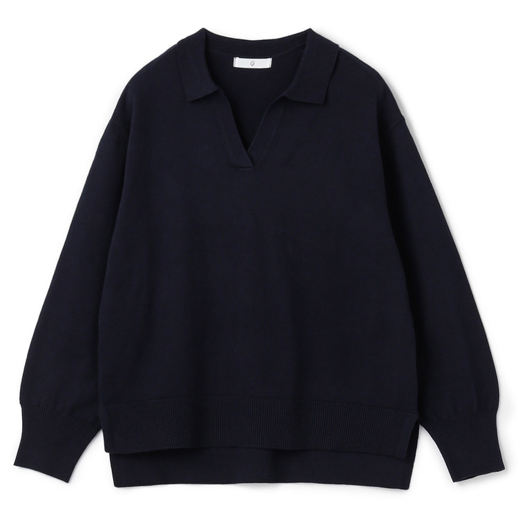 WEB限定商品】Vスキッパー襟プルオーバー CROSS FUNCTION【AOKI公式通販】