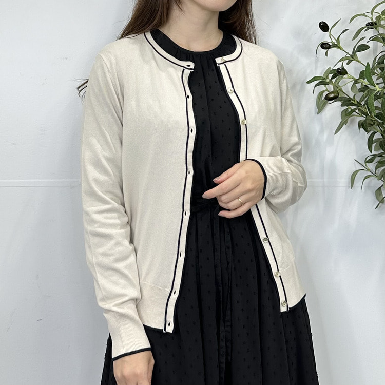 【美品 洗える 2023SS】トッカ スワン クルーネック カーディガン XS 美品 洗える 2023SS】トッカ スワン クルーネック カーディガン