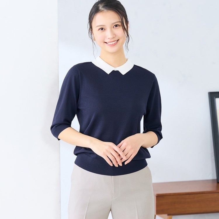 WEB限定商品】接触冷感 襟付きプルオーバー CROSS FUNCTION【AOKI公式