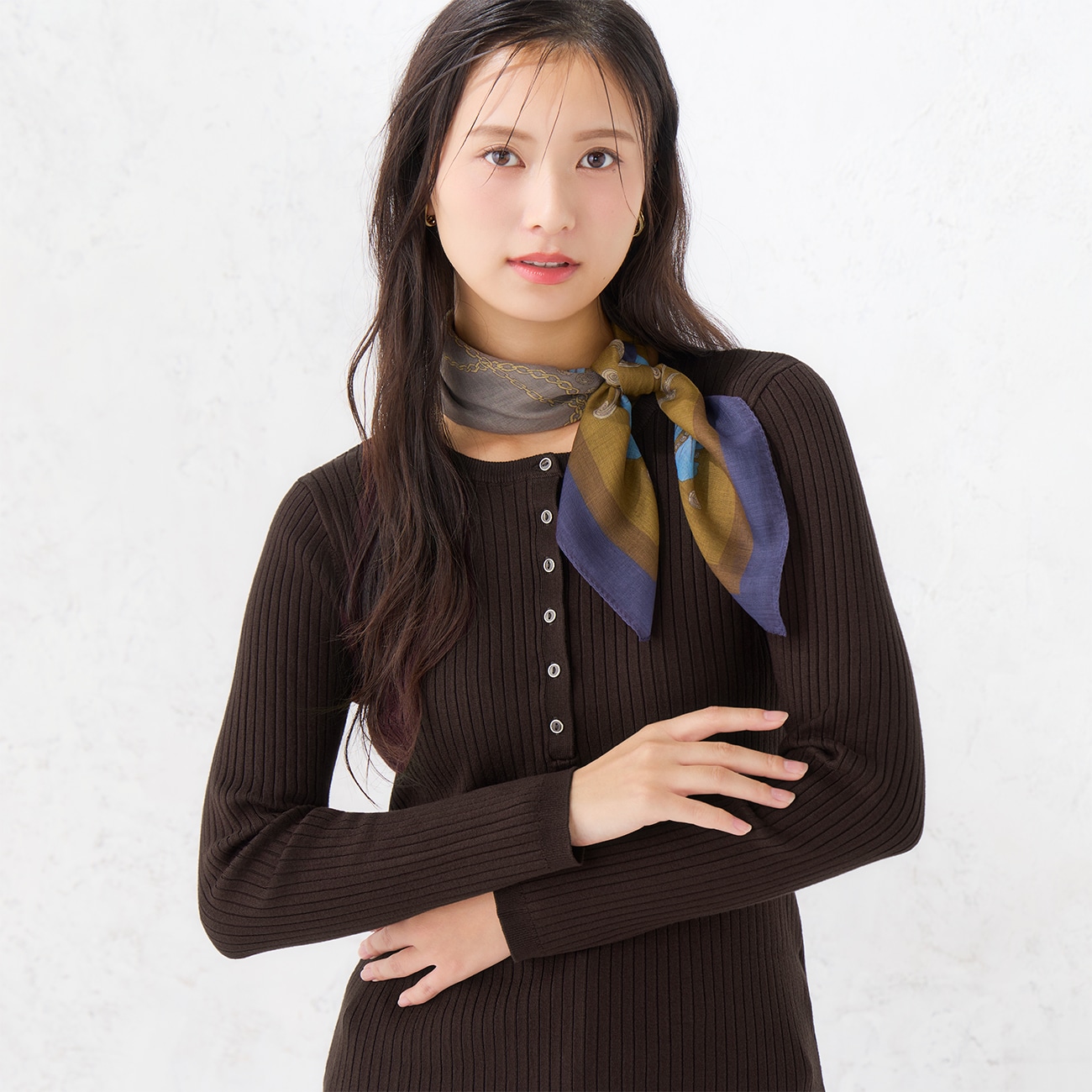リブヘンリーネックプルオーバーニット｜洗える【WEB限定商品】