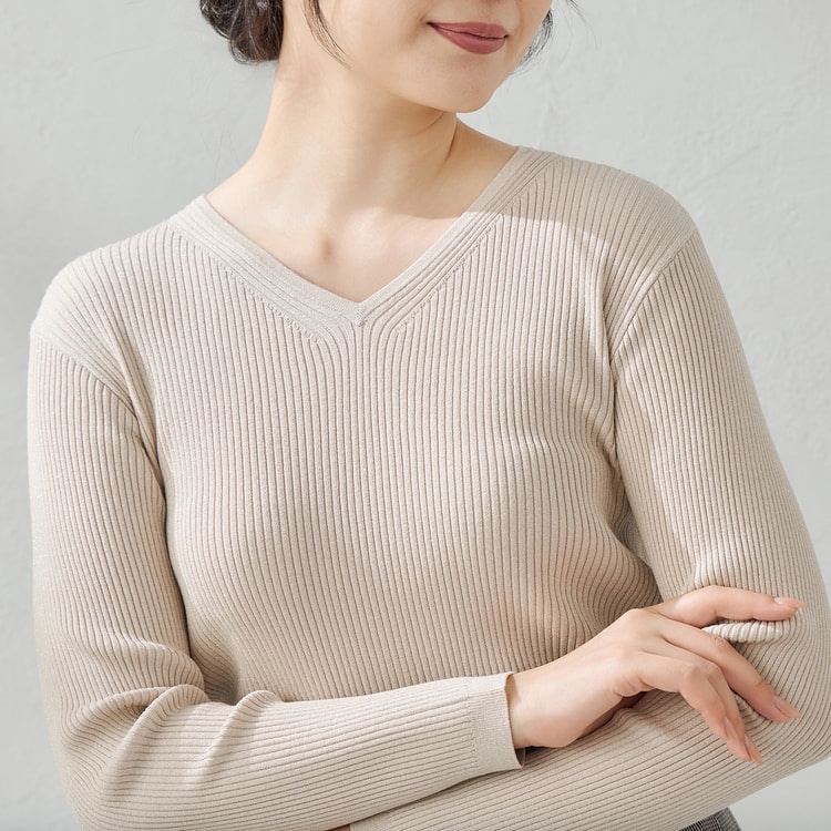 ≪Oggi.jp9月掲載≫ Vネックラメニット【AOKI公式通販】