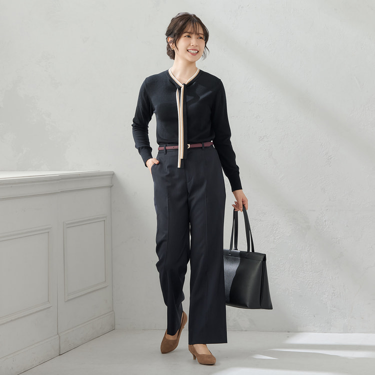 配色ボウタイニット【AOKI公式通販】