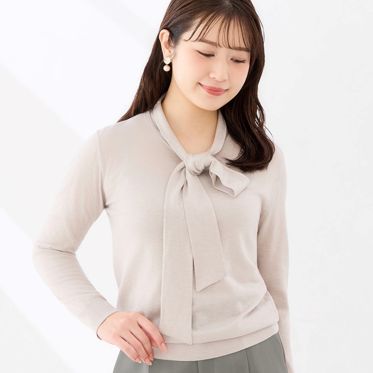 【ログインで10％OFF】シルクウールボウタイニット｜洗える