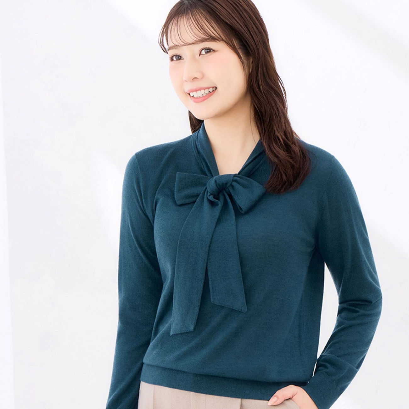 【ログインで10％OFF】シルクウールボウタイニット｜洗える