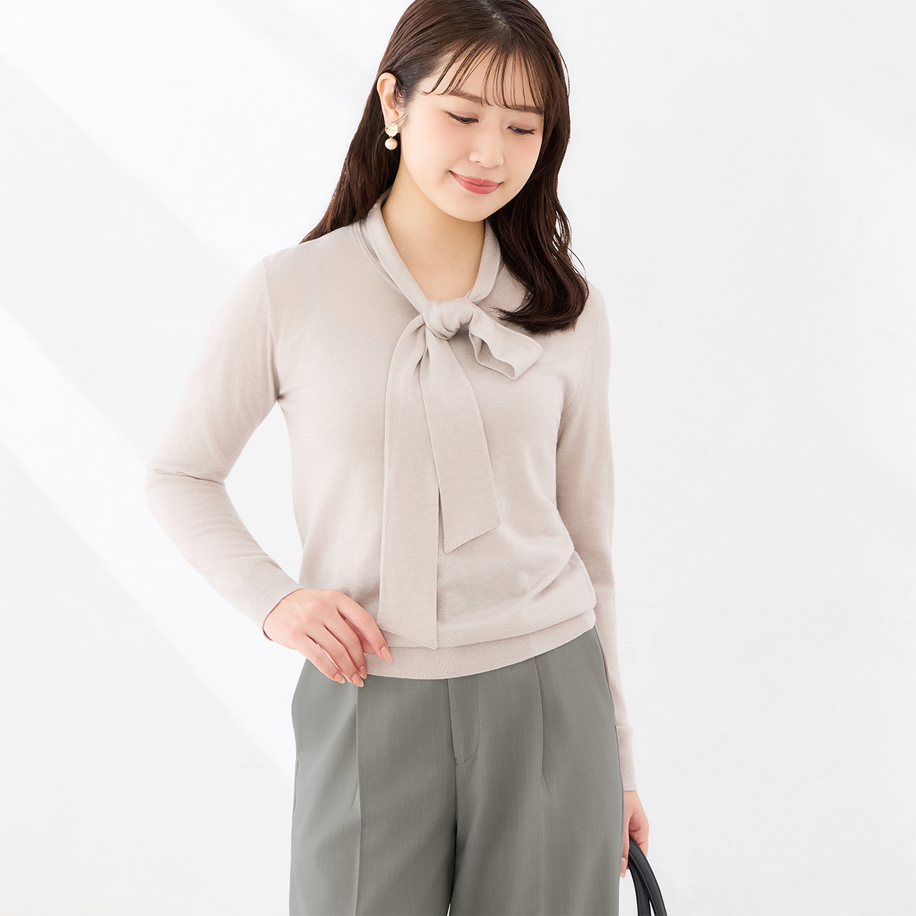 【ログインで10％OFF】シルクウールボウタイニット｜洗える