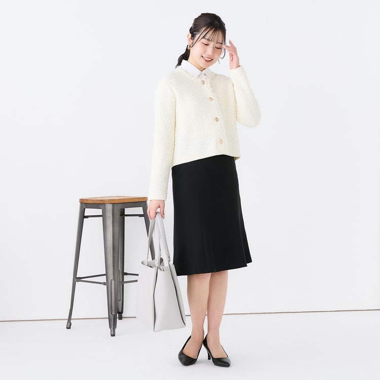 ≪sweet2月号掲載≫ 小川彰子さん監修 ツイードニットジャケット【AOKI