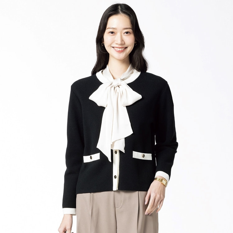 ログインで10％OFF】配色ニットジャケット【AOKI公式通販】