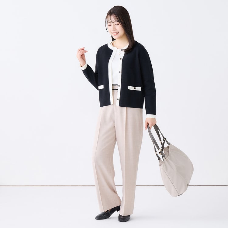 ≪Oggi4月号掲載≫ 配色ニットジャケット【AOKI公式通販】