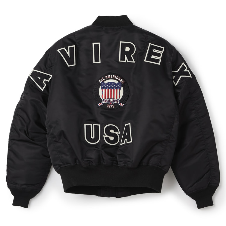 SizeMAX】AVIREX MA-1 SIGNATURE BIG LOGO 【AOKI公式通販】