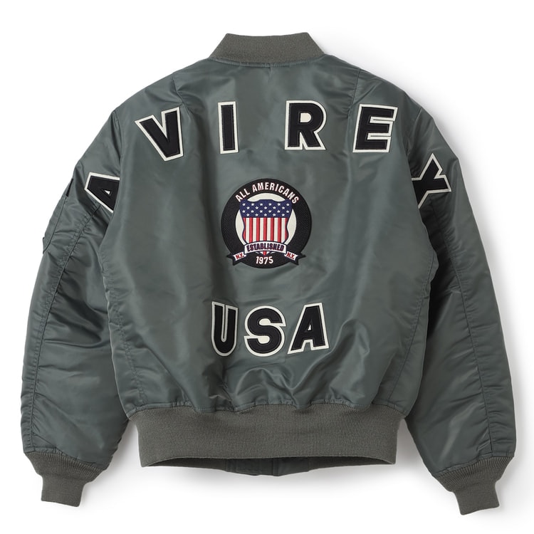 SizeMAX】AVIREX MA-1 SIGNATURE BIG LOGO 【AOKI公式通販】