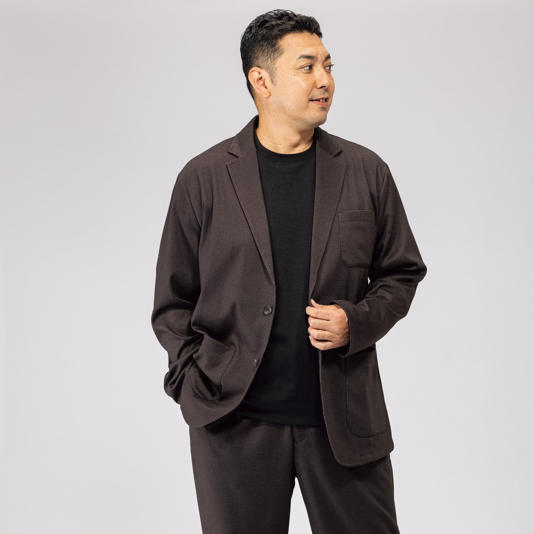 【SizeMAX】【パジャマスーツ】プリントジャージジャケット セットアップ着用可