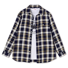 【SizeMAX】CONVERSE 半袖Tシャツ付き チェックシャツ