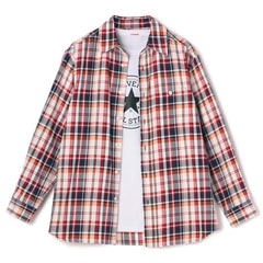 【SizeMAX】CONVERSE 半袖Tシャツ付き チェックシャツ