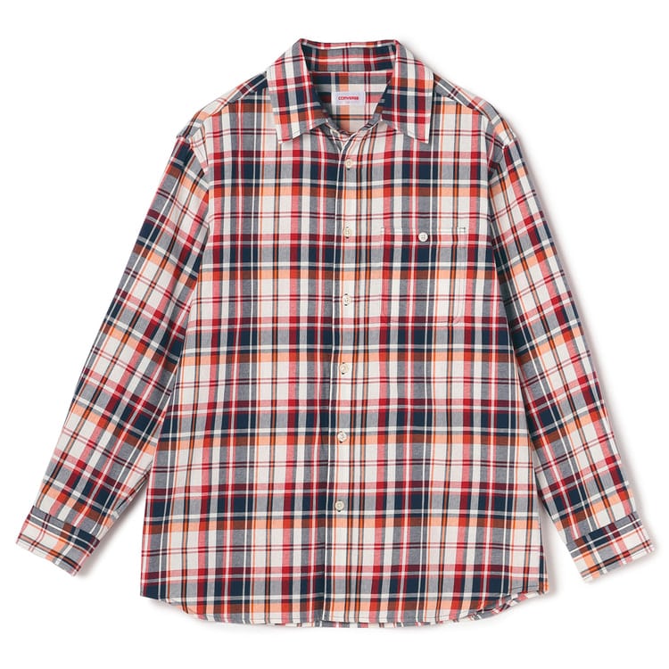 【SizeMAX】CONVERSE 半袖Tシャツ付き チェックシャツ