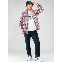 【SizeMAX】CONVERSE 半袖Tシャツ付き チェックシャツ