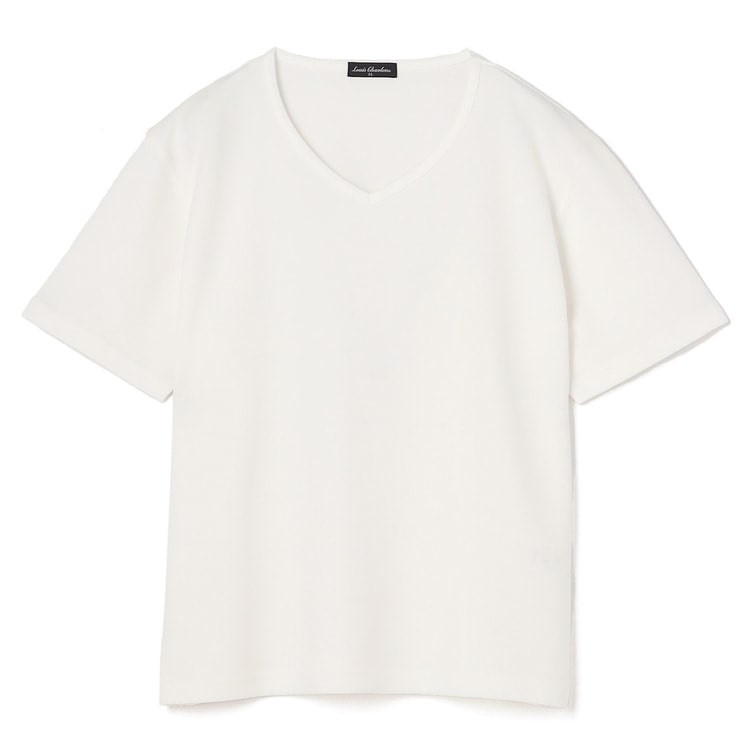 キングサイズ シルケット天竺胸ポケット付きVネック半袖Tシャツ
