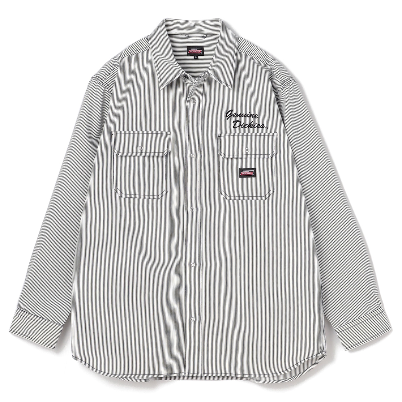 【SizeMAX】GENUINE Dickies デニム＆ヒッコリーワークシャツ