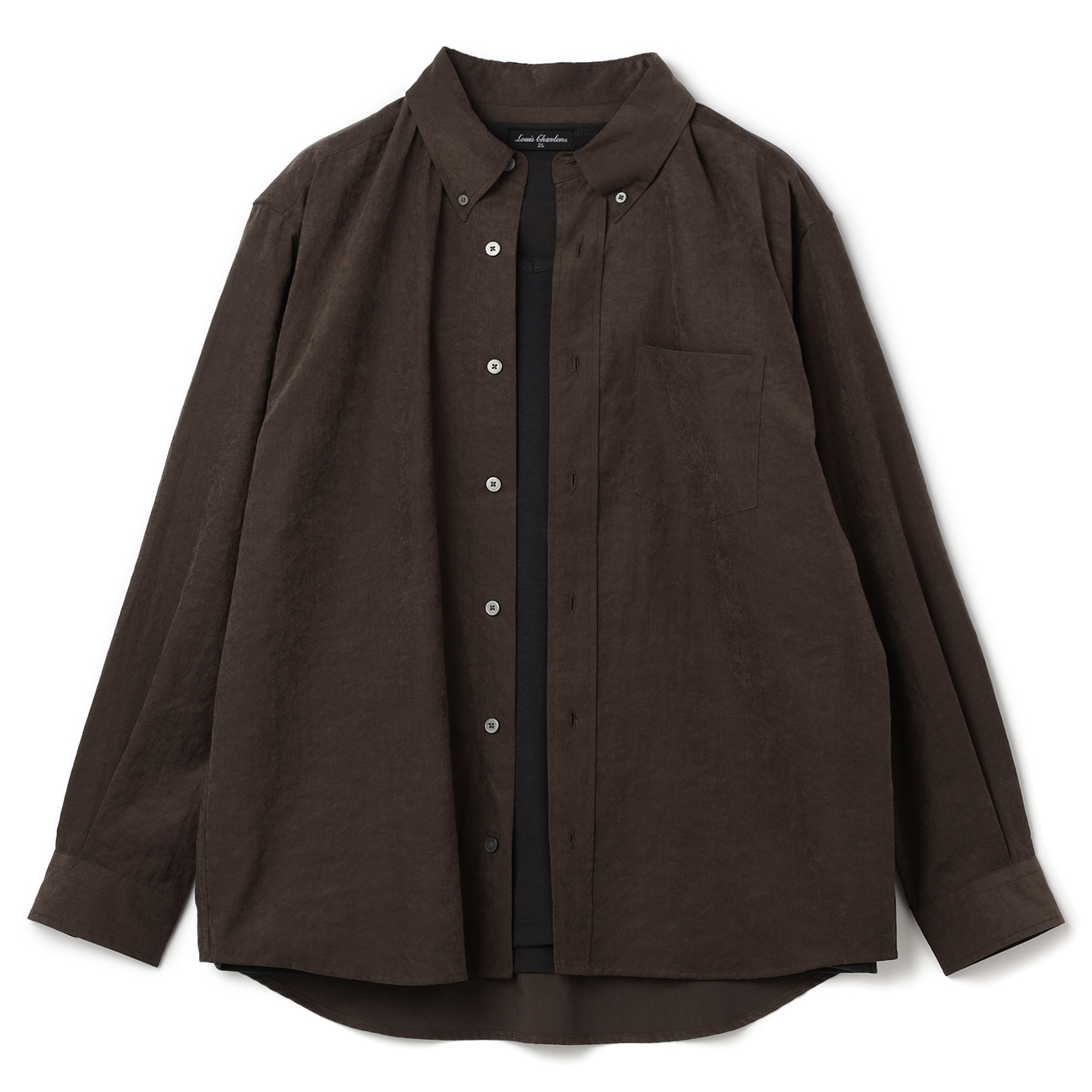 【SizeMAX】LOUIS CHAVLON 半袖Tシャツ付き ピーチシャツアンサンブル