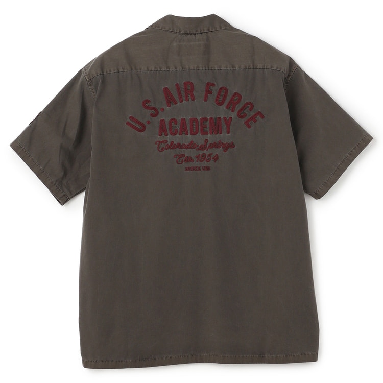 専用ぶっちゃーAVIREX本革KINGCASINO刺繍ライトグレー3XL SizeMAX】AVIREX フェイドUSAFAバック刺繍ワークシャツ【AOKI公式通販】