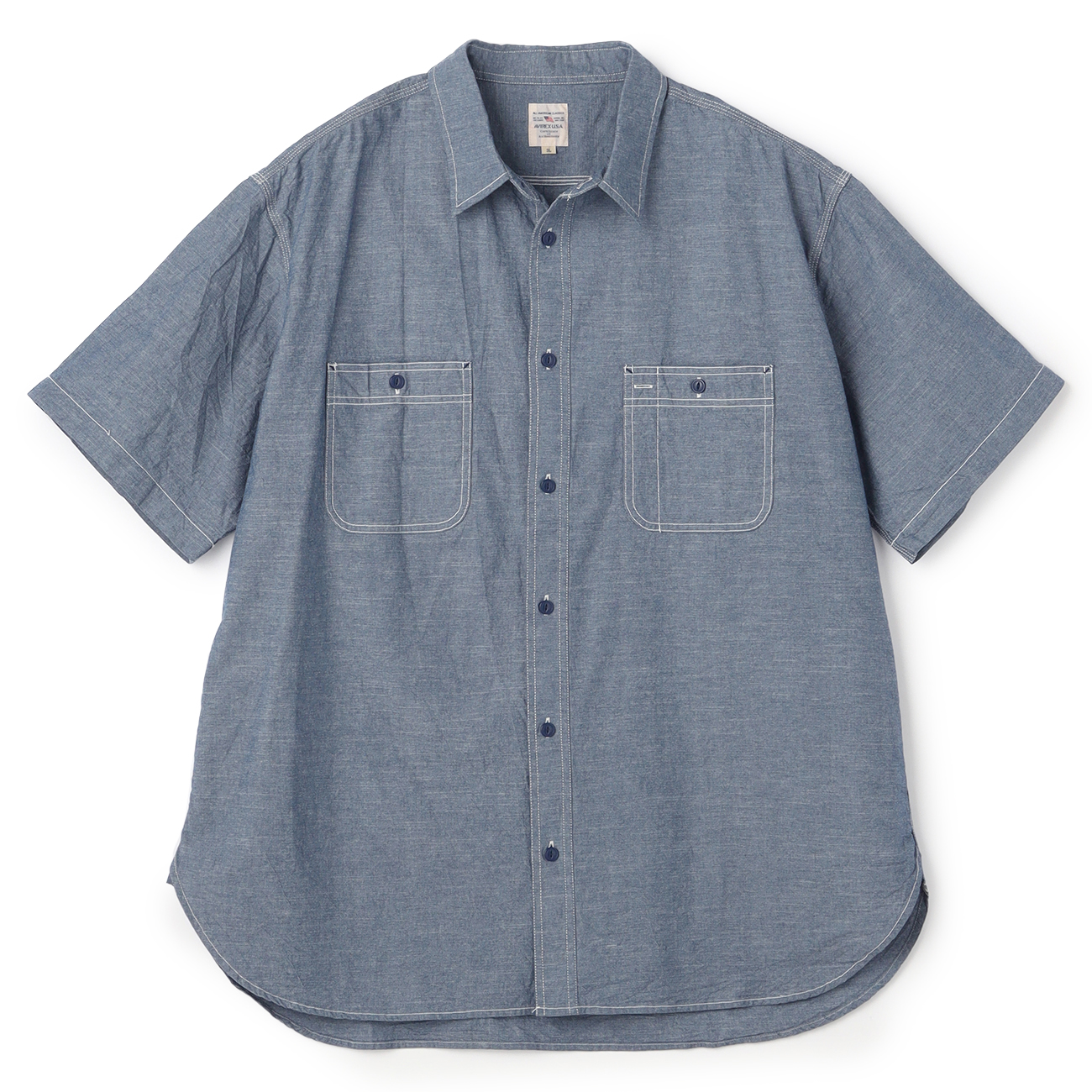 【SizeMAX】AVIREX ベーシックシャンブレーシャツ 【SizeMAX】AVIREX ベーシックシャンブレーシャツ
