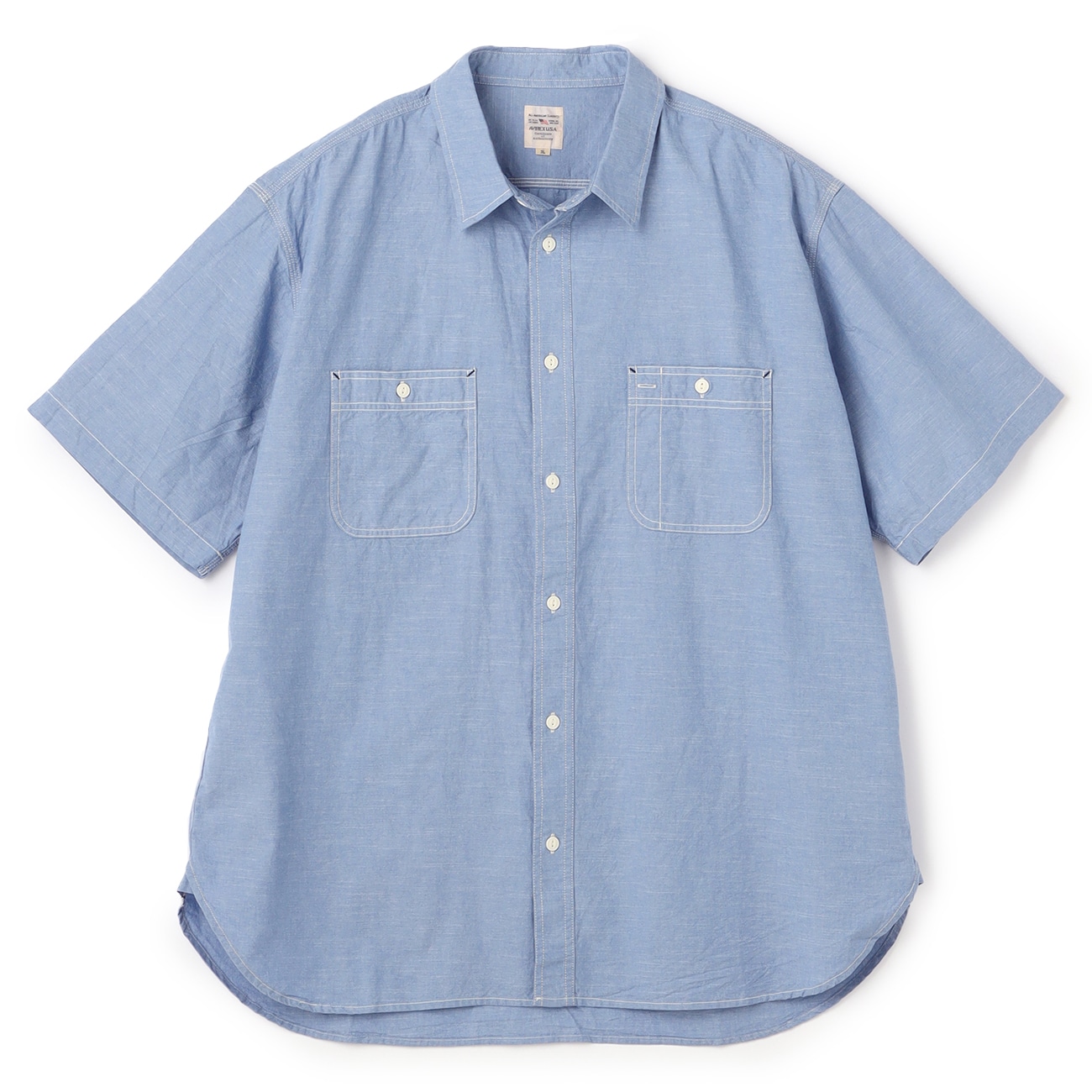 【SizeMAX】AVIREX ベーシックシャンブレーシャツ 【SizeMAX】AVIREX ベーシックシャンブレーシャツ