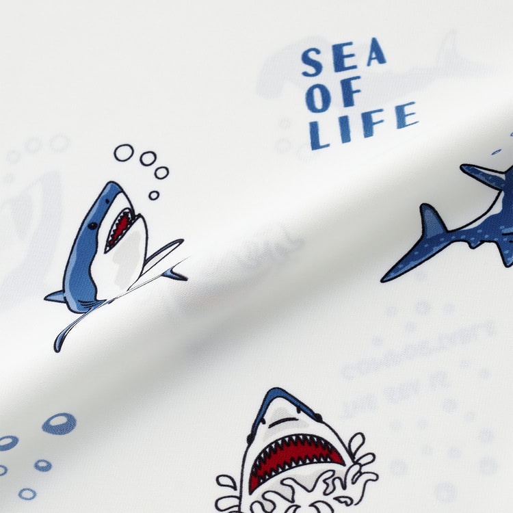 SizeMAX】CANDY FANTASY 総柄プリントシャツ 鮫【AOKI公式通販】