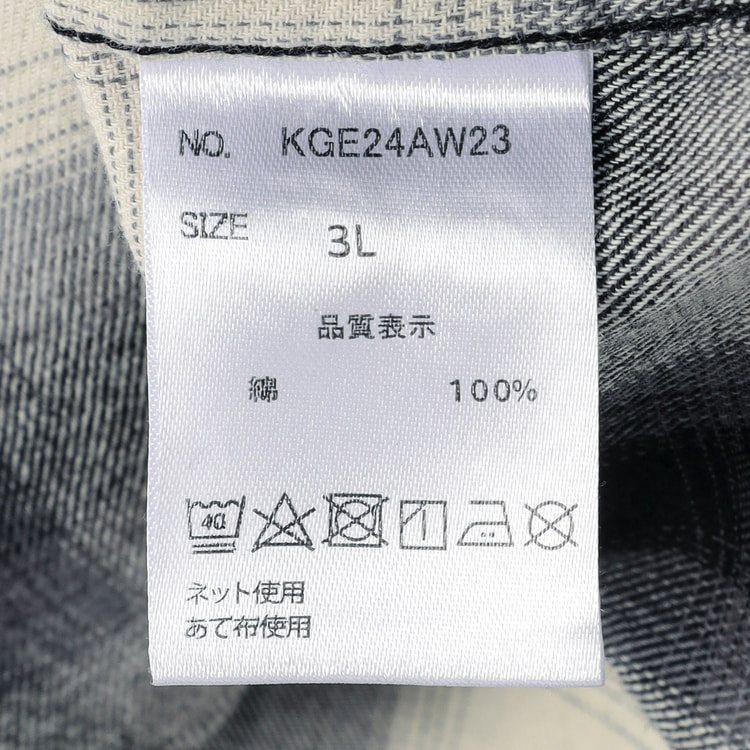 【SizeMAX×GERRY】別注 ビエラ起毛チェックシャツ