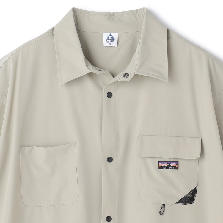 SizeMAX×GERRY】別注 冷感ナイロンPUタスラン 両ポケット半袖シャ