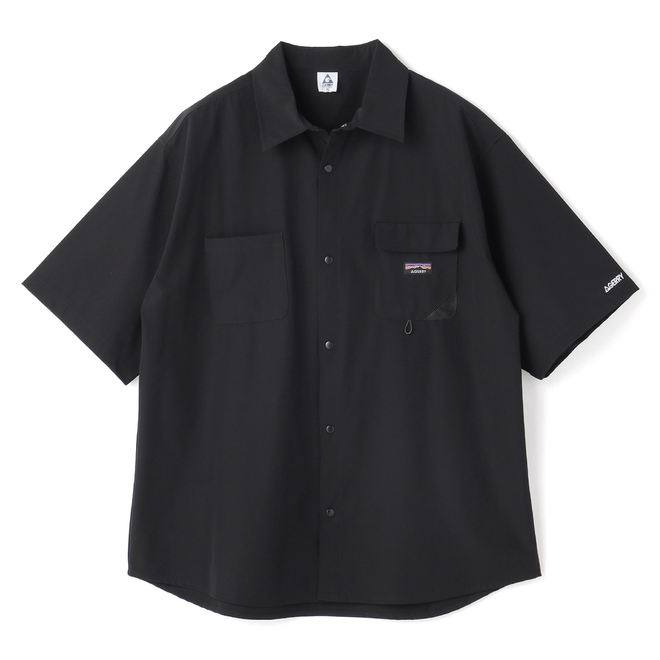 【SizeMAX×GERRY】別注 冷感ナイロンPUタスラン 両ポケット半袖シャツ 【SizeMAX×GERRY】別注 冷感ナイロンPUタスラン 両ポケット半袖シャツ