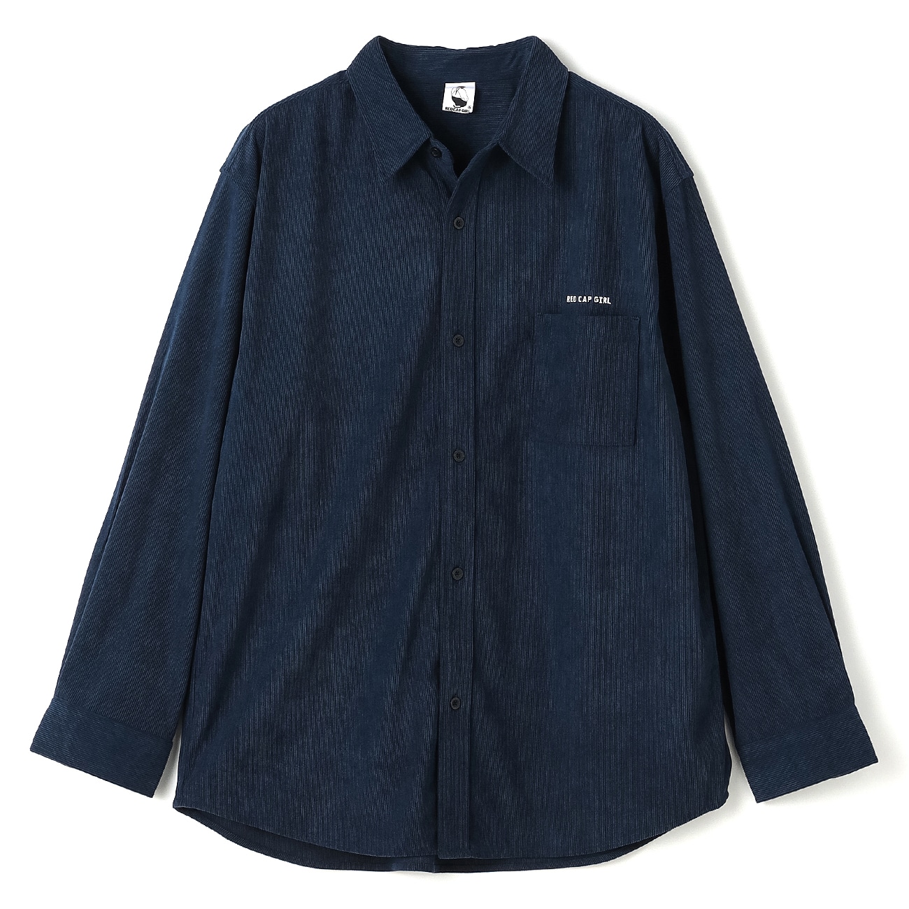 【SizeMAX】Red Cap Girl コーデュロイバック刺繍シャツ