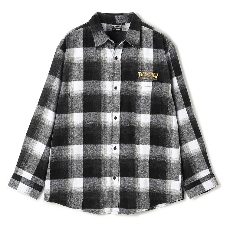 SizeMAX】THRASHER バック刺繍ネルチェックシャツ【AOKI公式通販】