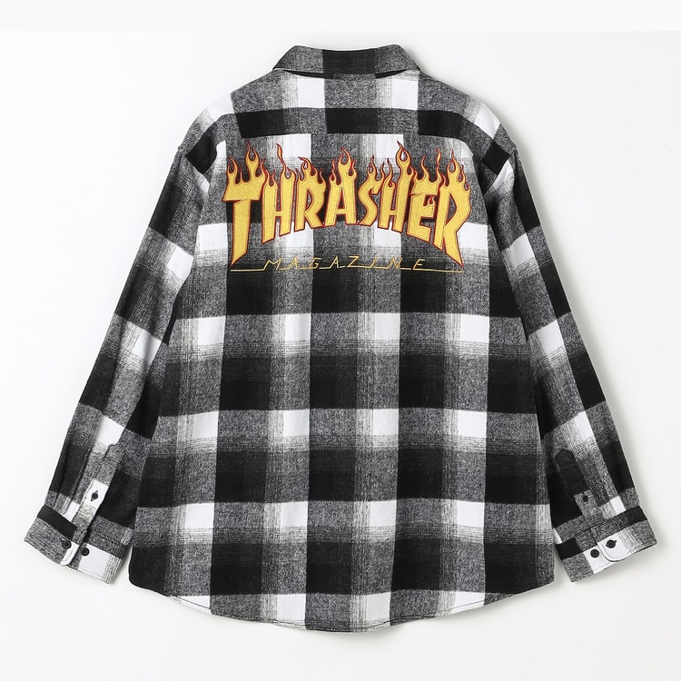 SizeMAX】THRASHER バック刺繍ネルチェックシャツ【AOKI公式通販】