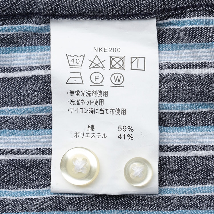 【SizeMAX】Kansai クレープロールアップボタンダウンシャツ