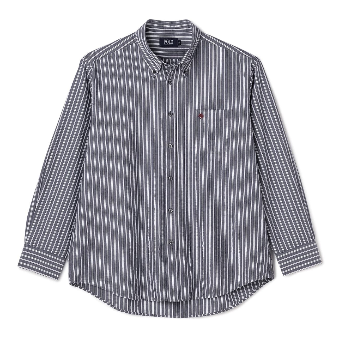 【SizeMAX】POLO 綿100% サッカーストライプボタンダウンシャツ 【SizeMAX】POLO 綿100% サッカーストライプボタンダウンシャツ