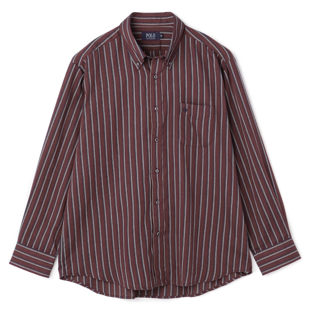 【SizeMAX】POLO ビエラストライプボタンダウンシャツ 【SizeMAX】POLO ビエラストライプボタンダウンシャツ